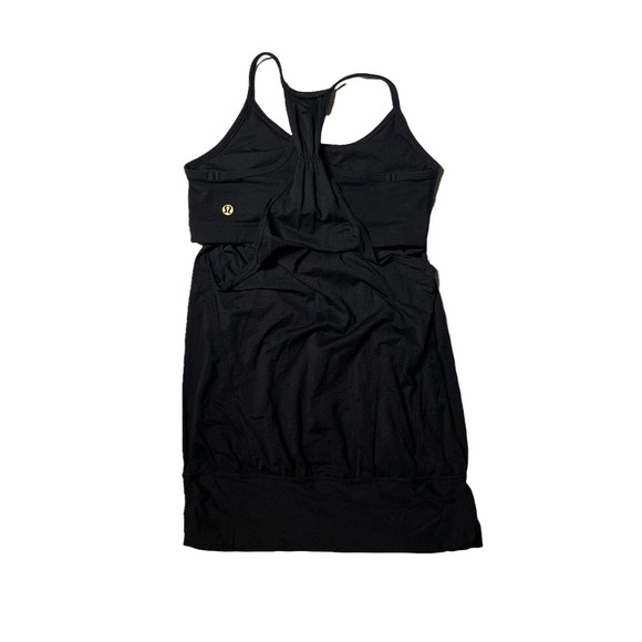 Lululemon No Limits Tank Top With Built In Bra Black Yoga‎ Mesh Airy Size 4 - Picture 2 of 5